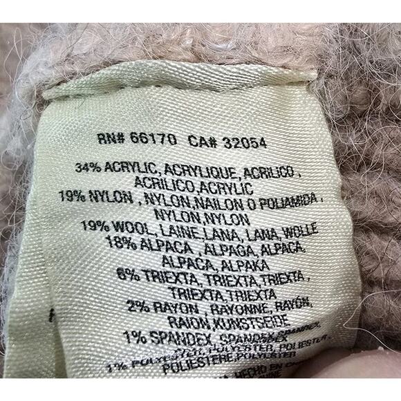 Sleeping On Snow Sweater Womens Small Pink Alpaca Wool Cable Shoulder Balloon - Picture 8 of 10